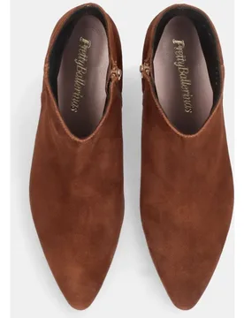 Botines Robin de mujer en ante suave con cremallera - Pretty Ballerinas - FashionsVida