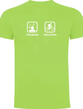 Maglietta A Maniche Corte Problem Solution Bike Light Green - Kruskis - FashionsVida
