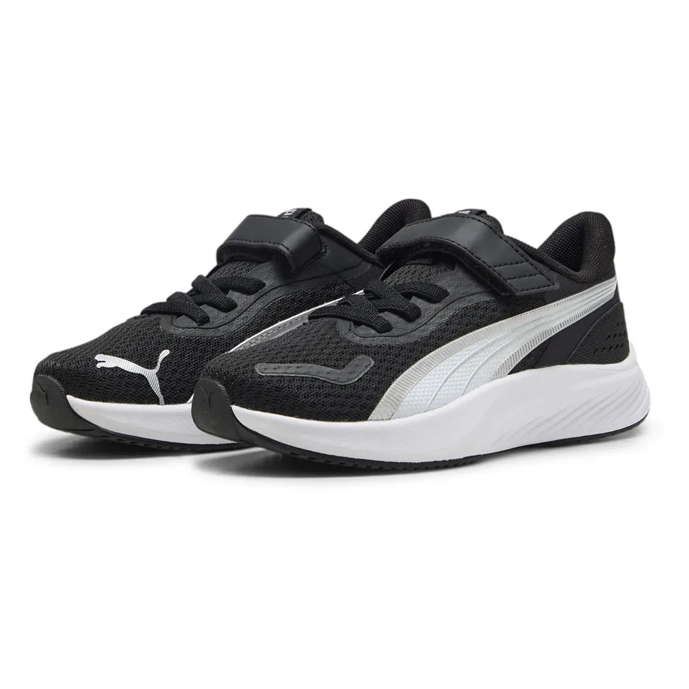Sneaker Pounce Lite Ac+ Ps Black / White / Silver EU 33 - Puma - FashionsVida