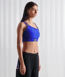 Superdry Damen Limited Edition Sdx Sesh Kurztop Blau - Größe: S/M