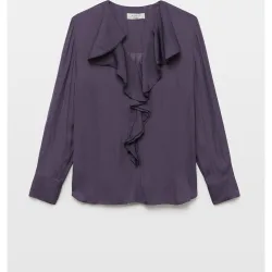 Blusa de mujer con volante delantero