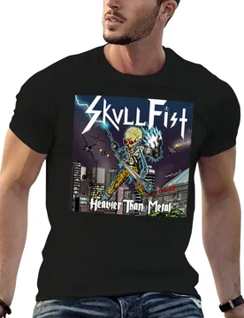 Skull Fist - Heavier Than Metal T-Shirt t shirts for man pack white t shirt custom print cotton t shirt man T-shirt - Aliexpress - FashionsVida