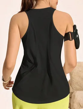 Camiseta casual versátil de unicolor para mujer, uso diario y actividades al aire libre - Shein - FashionsVida