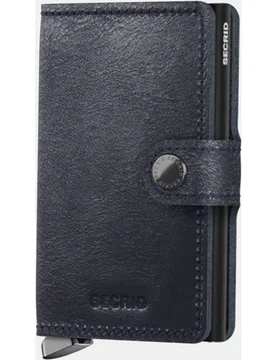 Tarjetero de piel Basco color marino con protección RFID - Secrid - FashionsVida