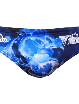 Viking Emblem Swimming Brief Grey 4XL Men - TURBO - FashionsVida