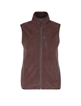 Gilet in pile da donna Ajaccio Jacquard rosso scuro 40 - Meru - FashionsVida
