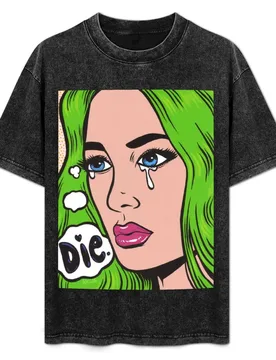 Die Crying Comic Girl T-Shirt Halloween Casual T-Shirt - Aliexpress - FashionsVida