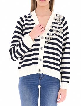 Cardigan con ricami LIU JEANS PANNA M