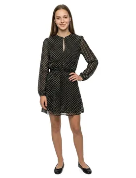 Robe Midi à Manches Longues Salina Earth Brown M - Pepe jeans - FashionsVida