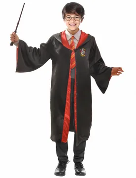 Magisches Harry Potter-Kostüm für Kinder offizieller Lizenzartikel schwarz-rot-gelb - KARNEVAL-MEGASTORE - FashionsVida