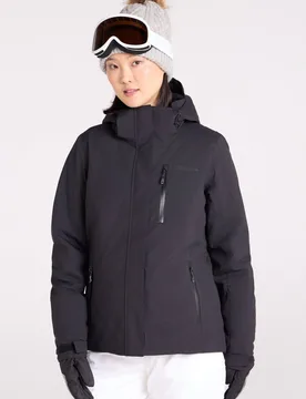 Women's 'Astro' Waterproof Insulated Hooded Outdoor Full Zip Winter Ski Jacket in Black Size: 16 - Black - Size: 16 - Mountain Warehouse - FashionsVida