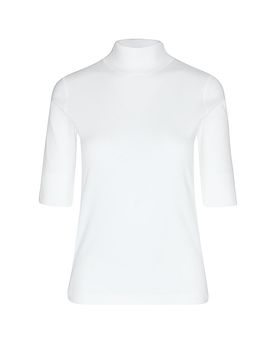 Jersey de cuello alto blanco 38