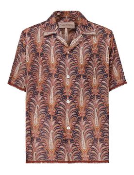 Camicia di cotone con stampa grafica