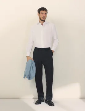 Pantalón de hombre vestir fit regular - Emidio Tucci - FashionsVida