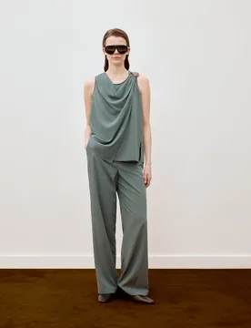 Pantalón ancho fluido con goma de mujer - Woman Limited El Corte Inglés - FashionsVida