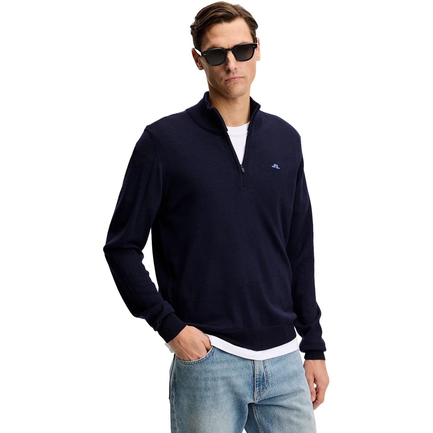 Pullover Kiyan Quarter Zip, navy m - J.lindeberg - FashionsVida