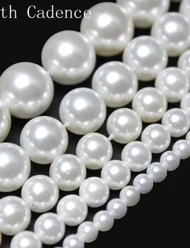 Natural White A+ Shell Pearl Loose Round Spacer Beads For Jewelry Making DIY Bracelet Necklace Accessories 15'' 6/8/10/12mm - Aliexpress - FashionsVida