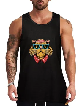 Californian Cat - designed by Joe Tamponi Tank Top Active Tank Top Lightweight Workout Gym Sleeveless - Aliexpress - FashionsVida