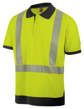 Polo de travail haute-visibilité jaune fluo Jaune