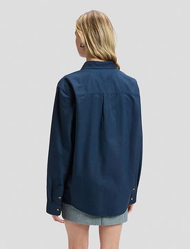 Workwear Relaxed No Pocket Button Down Shirt Insignia Blue Größe S male