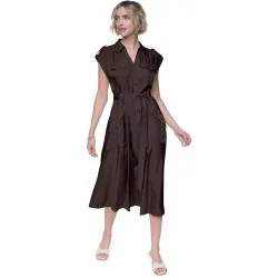 Vestido midi tipo cargo de mujer