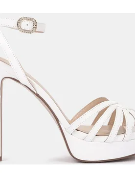 Sandalias Etiopia de mujer en piel con plataforma tacón de aguja - Pedro Miralles - FashionsVida