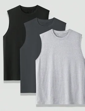 Camiseta de tirantes sin mangas casual minimalista de unicolor para hombres, vacaciones - Shein - FashionsVida