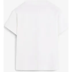Camiseta de mujer de algodón con print frontal