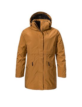 Parka d'hiver Malkay à capuche moutarde 36