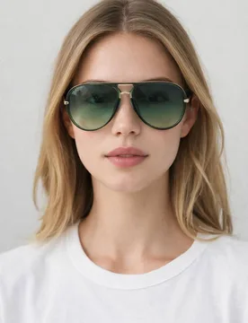 Unisex Bold Aviator Metal Arm Sunglasses In Green In Green - Green - Size: One Size - SVNX - FashionsVida