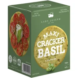 Maxi crackers artesanos con albahaca