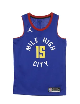 Canotta Basket Uomo Nba Swingman Jersey Jordan Statement Edition 2020 No 15 Nikola Jokic Dennug Rush Blue/team Crimson - JORDAN NBA - FashionsVida