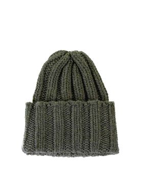 Berretto In Cashmere Verde Militare