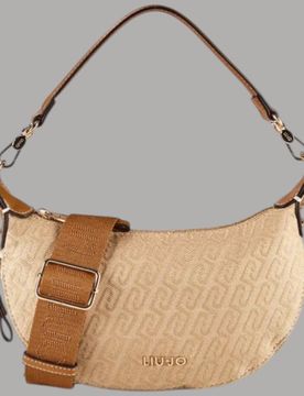 Borsa a spalla jacquard con tracolla removibile elegante