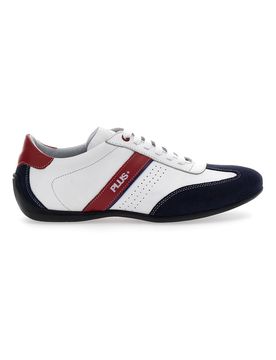 Stringata Casual 11406 Bianca e blu 45