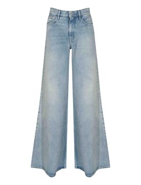 Jeans Asia Flare Fit In Denim Di Cotone Fisso