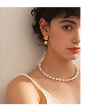 Brass With 18K Gold Ball Drop Earrings Women Jewelry Punk Party Gown Runway Korean Japan INS Boho Top - Aliexpress - FashionsVida