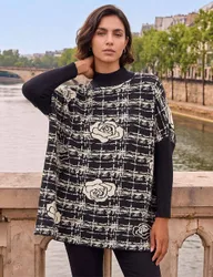 Checked Relaxed Jumper Black female
