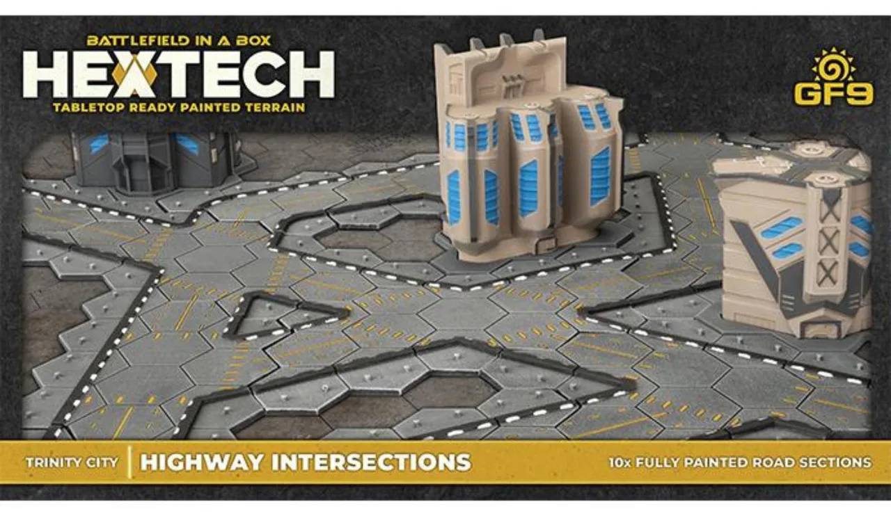 Battlefield in a Box HexTech: Trinity City - Highway Intersections (x10) - Gale Force Nine - FashionsVida