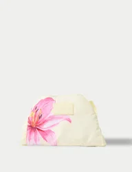 Drawstring Flat Lay Makeup Bag Pink female