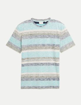 Gestreiftes T-Shirt Mehrfarbig 3XL