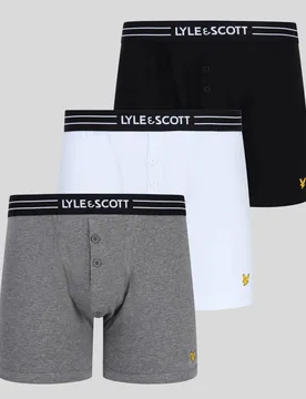 Mens 3 Pack Core Trunks in White - Lyle & Scott - FashionsVida