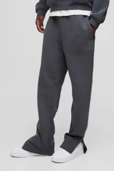 Men's Regular Fit Split Hem Jogger Charcoal Size X-Large Charcoal XL