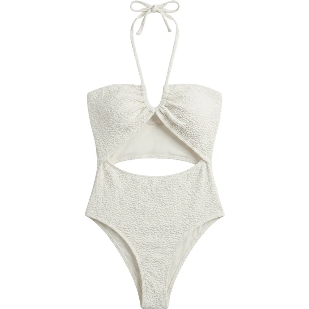 Bañador halter Crudo con estructura - Robin Collection - FashionsVida