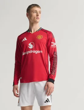 Maglia Manchester United 25/26 manica lunga Home Authentic XL Mufc Red - Adidas - FashionsVida