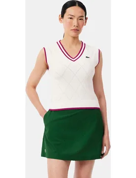 Chaleco de golf de punto elástico de mujer - Lacoste - FashionsVida