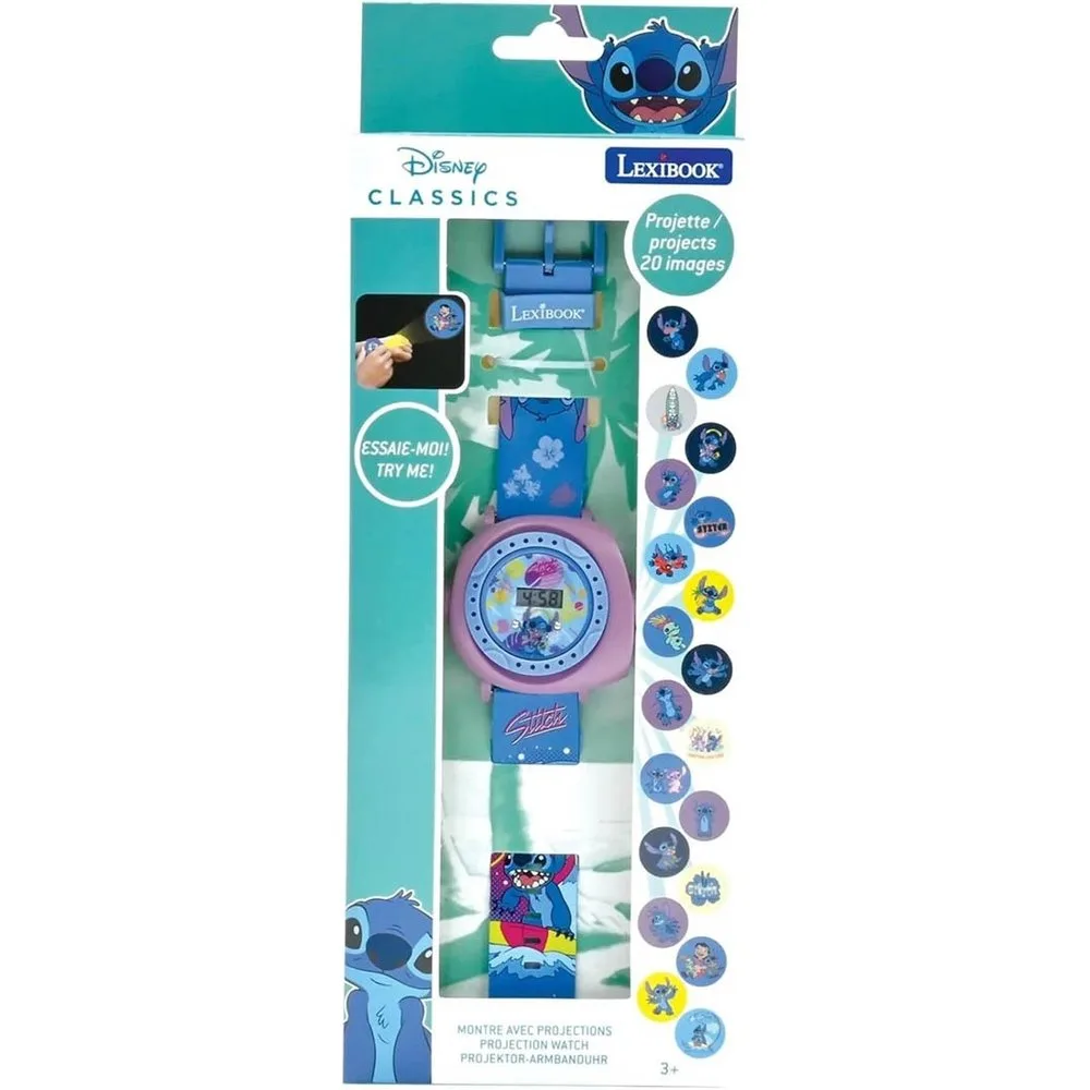Reloj Proyector Disney Stitch - Lexibook - FashionsVida