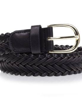 Ceinture tressée Noire noir 105cm