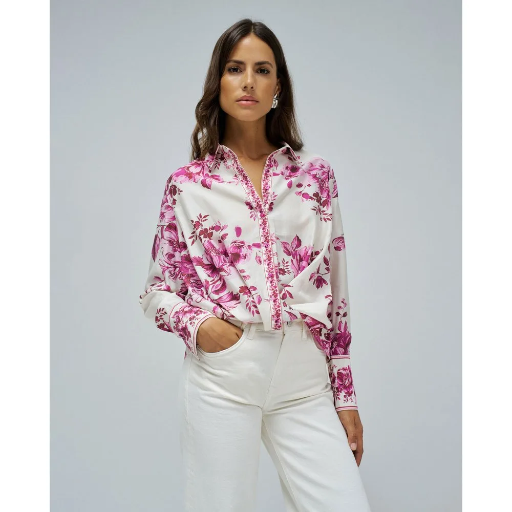 Blusa con estampado floral de mujer - Salsa Jeans - FashionsVida