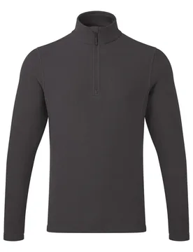 Mens Unisex Adult Recyclight Quarter Zip Fleece Top (Dark Grey) - Size Small - Premier - FashionsVida